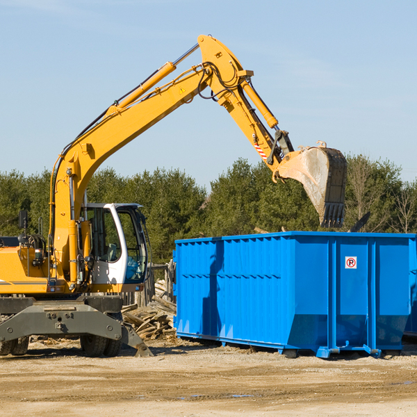 what size residential dumpster rentals are available in Glenford